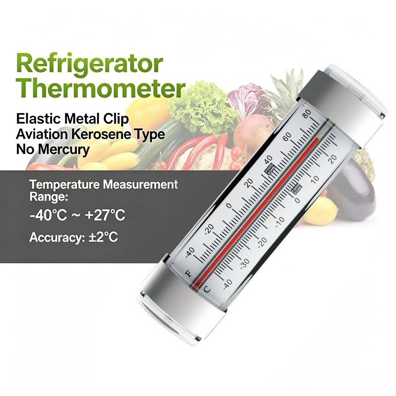 Gefrierschrank Kühlschrank Thermometer Lebensmittelecht Edelstahl Quecksilberfrei mit Clip zum Aufhängen für Küche Restaurant Gebrauch