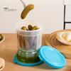 Hourglass Pickle Jar Pickle Juice Separator Food Grade BPA Free Leak Resistant Airtight Pickle Organizer Storage Jar