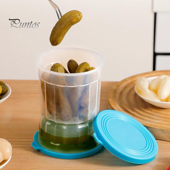 Hourglass Pickle Jar Pickle Juice Separator Food Grade BPA Free Leak Resistant Airtight Pickle Organizer Storage Jar
