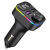 C37 Bluetooth FM Transmitter for Car QC3.0 20W Fast Charger LED Backlit Atmosphere Light MP3 Player Less