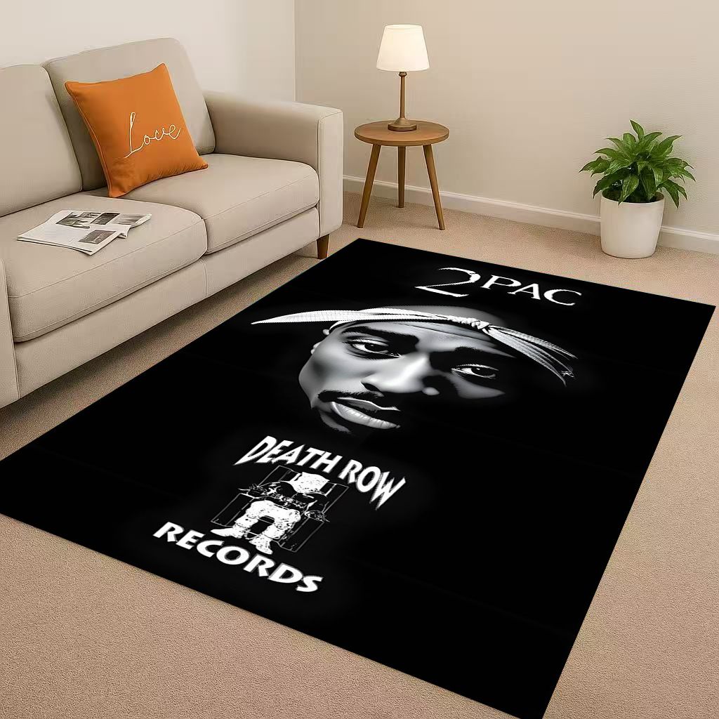 3D Klasický Rap Tupac 2pac Hip-Hop Hudba Rapper Obývací pokoj Protiskluzový Koberec pro Ložnici Hernu Pohovku, Domácí Dekorace Rohožka
