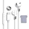 Type-C Earphones Wired HIFI Sound Quality USB-C Volume Control Deep Bass Noise Cancelling Microphone Call Compatible High-Resolution Clear Calls Phone