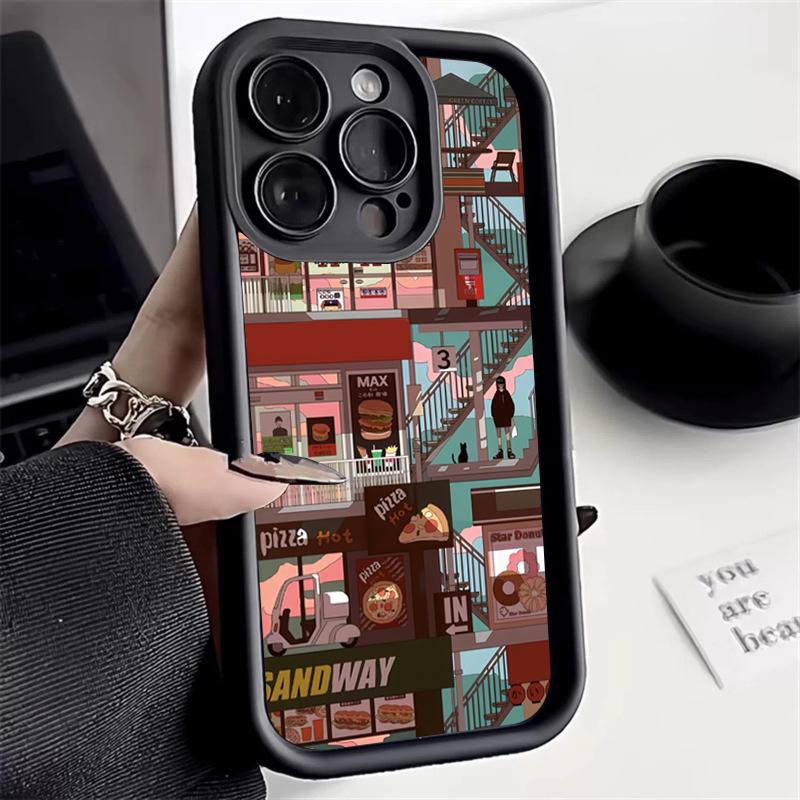 

Fashion Style Coffee Shopping Silicone Case For Samsung Galaxy A56 A35 A55 A54 A33 A52s S25 S24 S23 Ultra S22 Plus S21 FE Cover S25 Plus