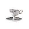 220ml Bone China Espresso Cup Saucer Sets Ceramic Black Tea Mug Saucer Afternoon Tea Coffee Cup Saucer Sets Couple Water Cups
