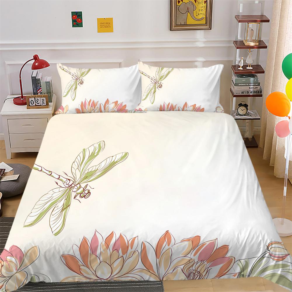 3D Flowers Printing Comforter Cover Set Twin Size Polyester Bedspreads Girl Luxury Soft Home Bedclothes
