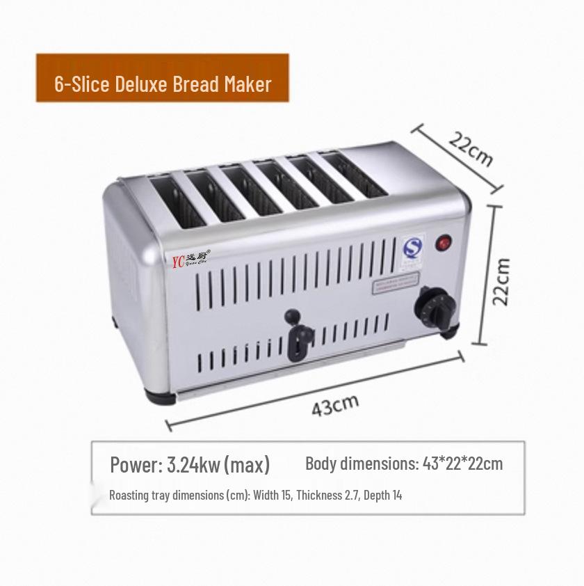 Commercial 4-6 Slice Toaster Oven & Sandwich Maker