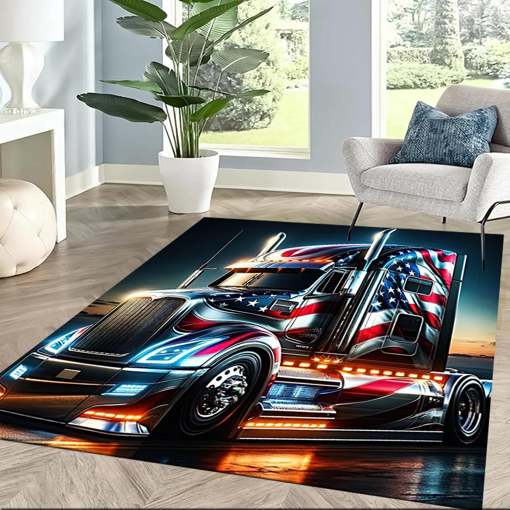 Kw Heavy Trucks Area Rug Perfect For Dormitory Game Room Study Room Decorate Room Antislip Carpet Decorate Offices