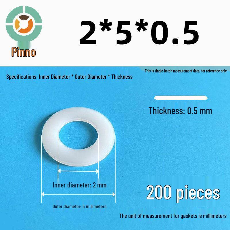 Thickened Nylon Plastic Flat Washer: Hard Plastic Gasket M2-M16