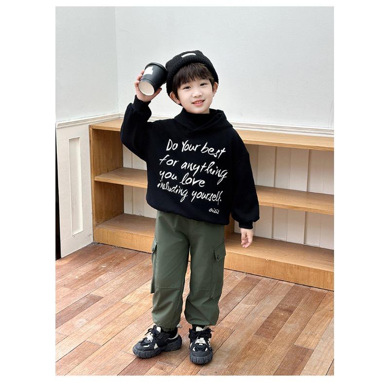 Boys Big Kids Casual Windproof Waterproof Solid Cargo Hiking Trousers