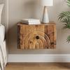 Wall Mounted Nightstand Reclaimed Wood 33 x 34.5 x 20 cm