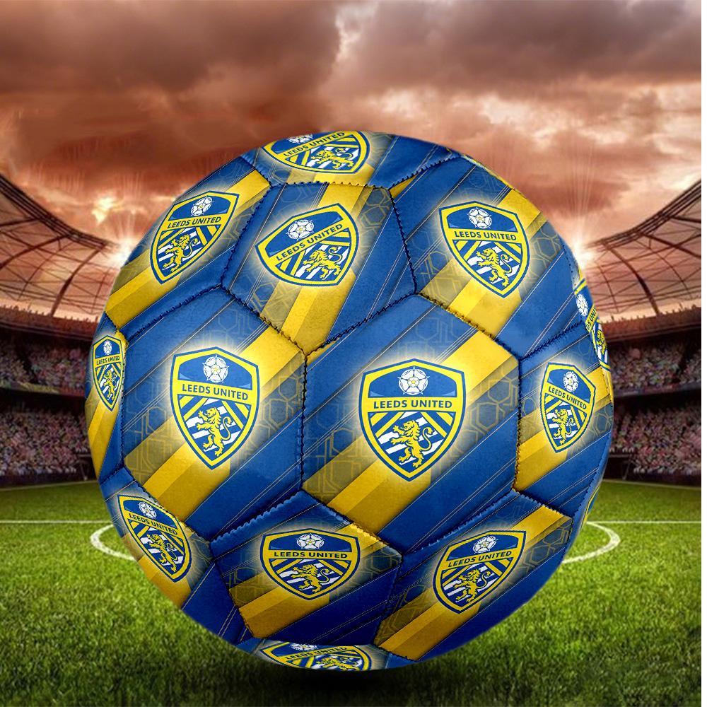 Leeds United Size 5 Football High Elastic Soccer Ball For Outdoor Competition Daily Training Play