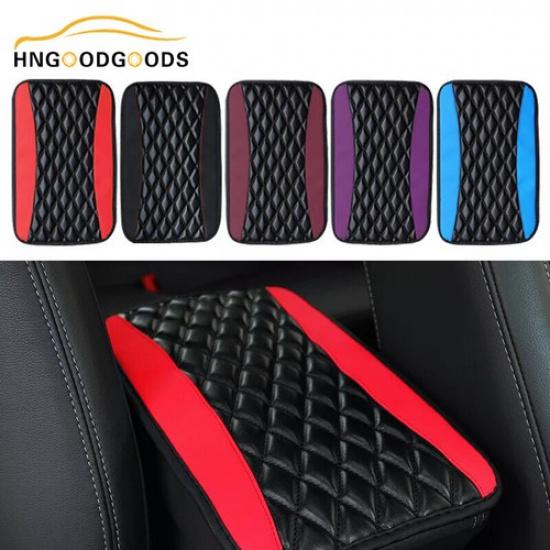 Universal Car Auto Armrest Cushion Cover Center Console Box Pad Mat Protector | Front | Black | Universal Fitment | Waterproof