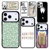 Capa Case for iPhone 17 Air 16 Pro Max 15 Plus 11 13 Mini 14 12 Back Phone Cover Cute Dentist Teeth