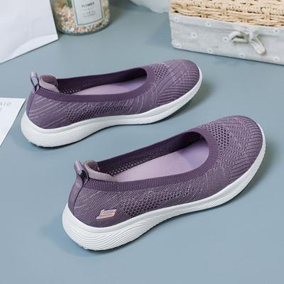 New Summer Women's Shoes Low Heel Soft Sole Casual Breathable Walking Shoes Light Mouth Cloth Shoes