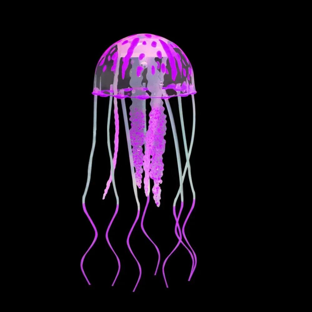 

Aquarium Swim Luminous Jellyfish Decoration Fish Tank Artificial Silicone Luminous Jellyfish Ornament Aquarium Landscape Decor