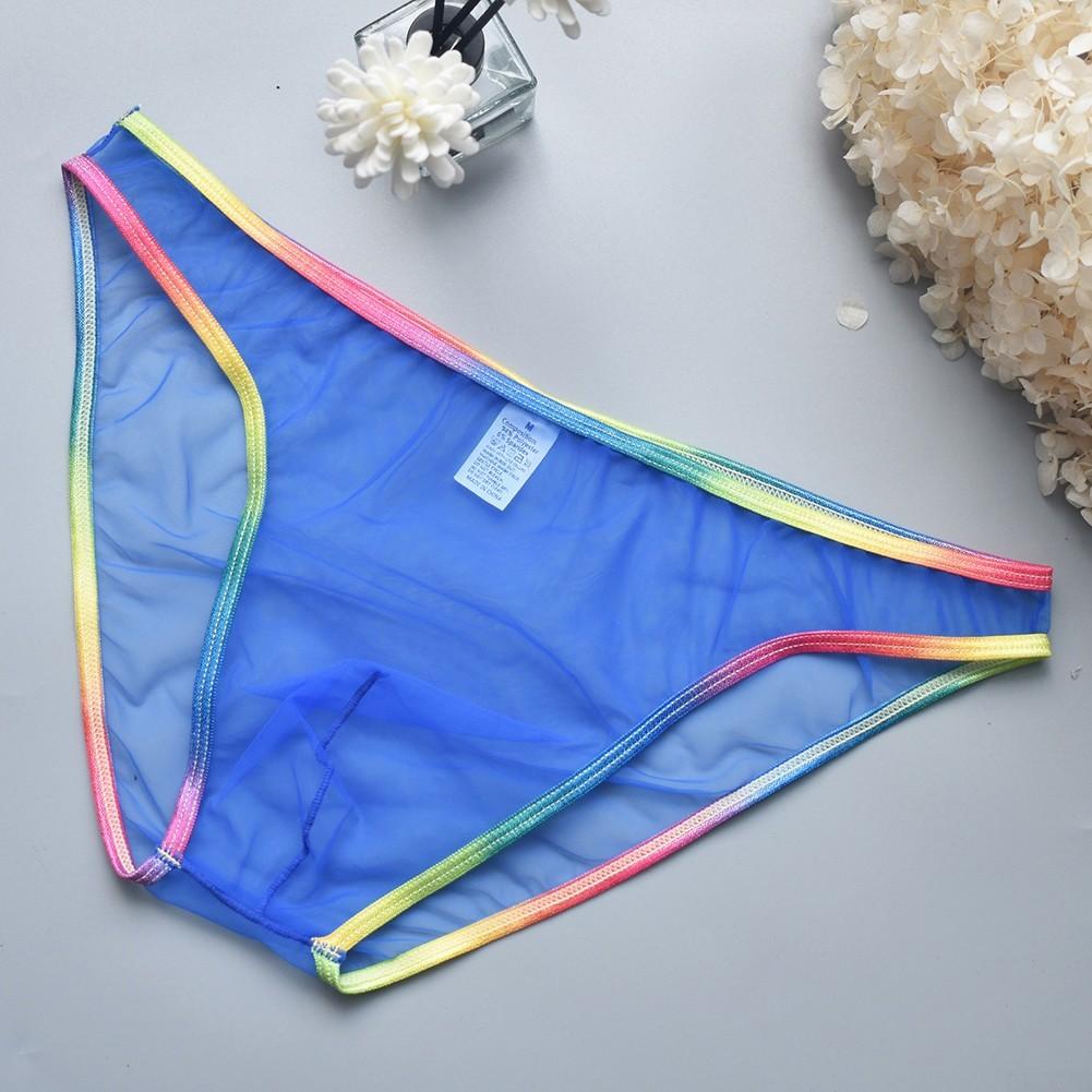 Mens Sexy Low Waist Briefs Mesh Underwear Low Waist Mens Sexy