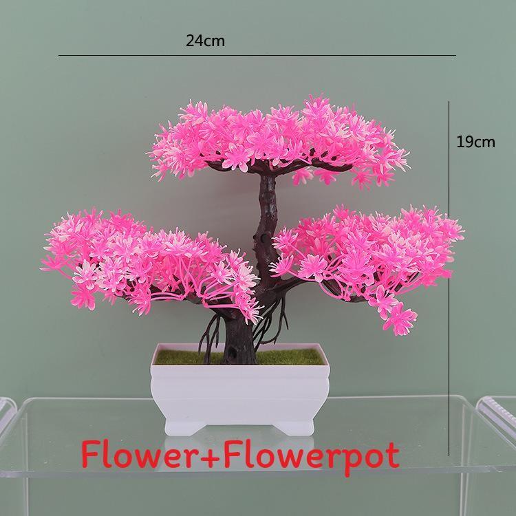 Plumosus Apargus Baker Plastic Faux Bonsai For Indoor Decoration Tabletop