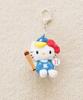 [Reloading] Hello Kitty Plush Mascot Holder Pendant Plush Key Ring Keychain Cute Character Merchandise 50th Anniversary (Blue, Baseball) [Used]