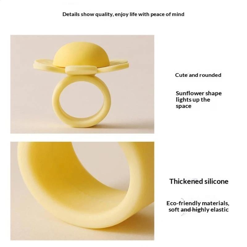 Soft Flower Door Handle Protector Silicone Anti Collision Knob Cover for Baby Safety Home Living Room