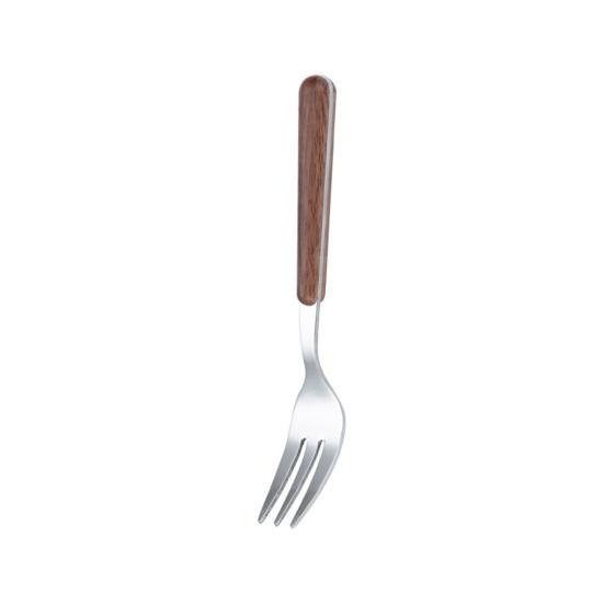 Tableware Solid Rust-Proof Faux Wood Handle Stainless Steel Spoon k Knife Household