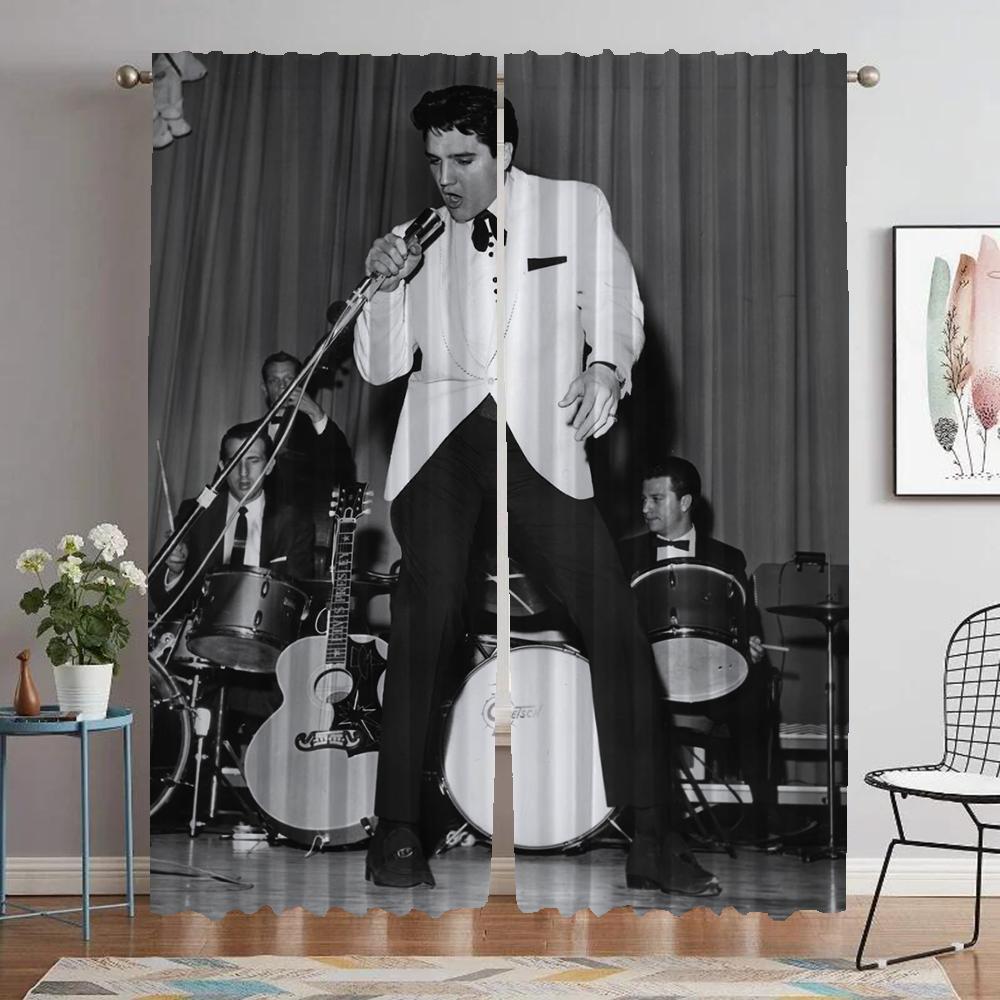 

Элвис Домашний Интерьер Шторы для Гостиной Шторная Перегородка Антимоскитные Шторы 2 Штуки Хэллоуин Украшение Жалюзи Ребенок W50xH70cmx2pcs-CL