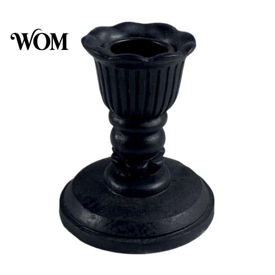 Candle Decor Vintage Taper Holder, Nostalgic Resin Candlestick Decorative Dining Table Holder Stand for Wedding Party Dinning Centerpiece French Style