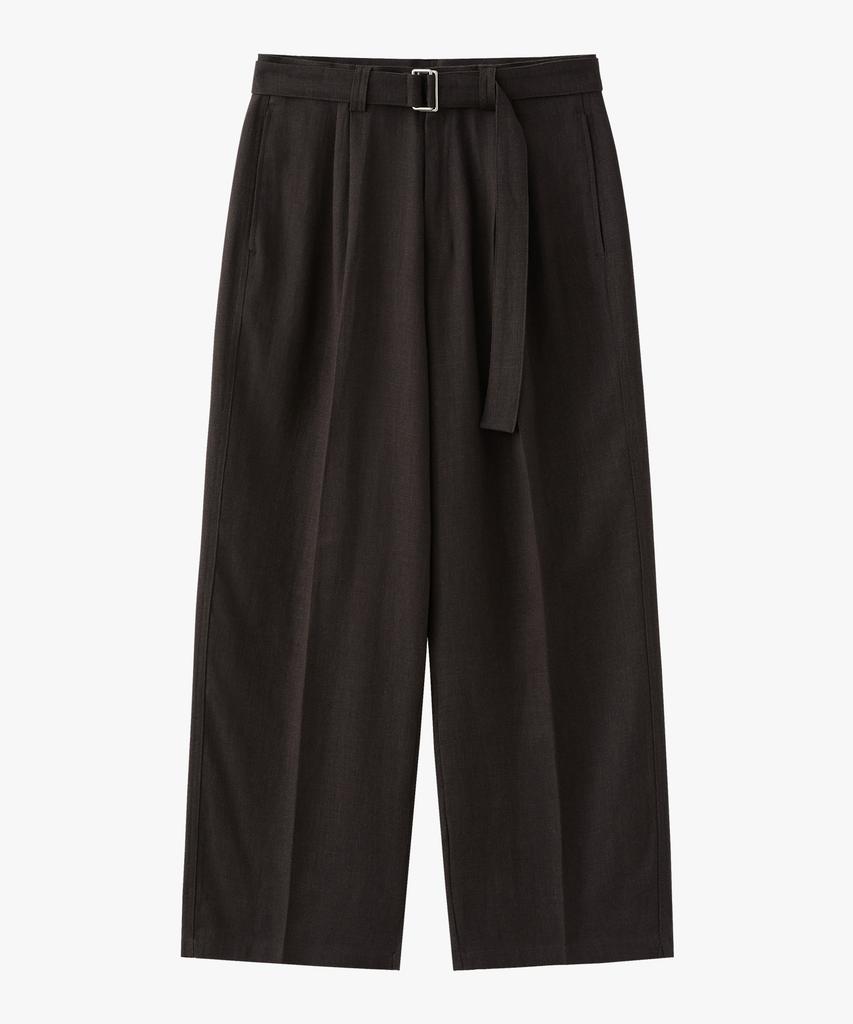 Suare Linen Single Blazer Set-Up Brown