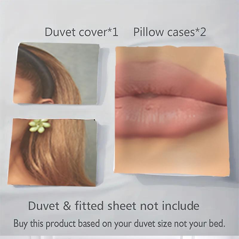 3-teilige Ariana Grande's Green Elegance Bettwäsche-Sets für alle Größen Neue 3D-bedruckte Bettdecke Bettbezug Kissenbezug Schlafzimmerdekoration