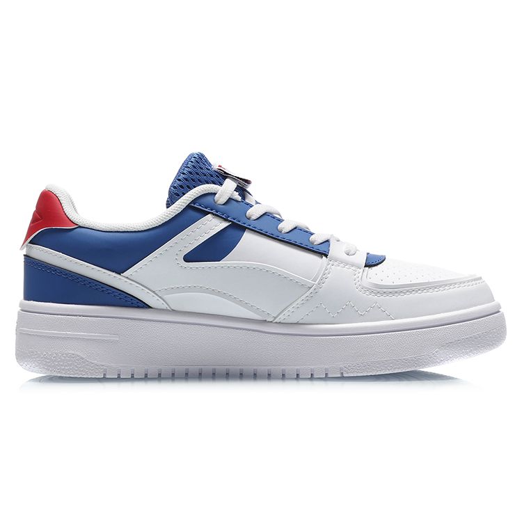 Li-Ning Non-Slip Wear-Resistant Balance Low-Top Skate Shoes Kids sneaker White Blue YKCQ288-5