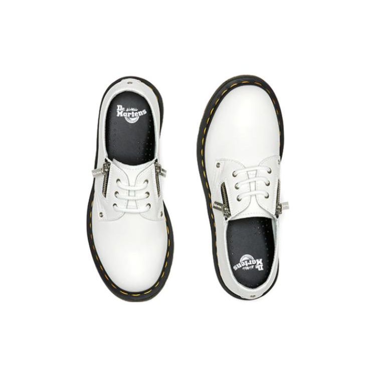Dr. Martens Twin Zip Leather Casual Shoes Women Casual Shoes White 27633100