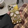 Custodia Anime placcata opaca fredda con teschio cavo per IPhone 14 13 12 11 Pro Max Plus 14Pro 13Pro IPhone 11 Skeleton Deisgn Custodia protettiva