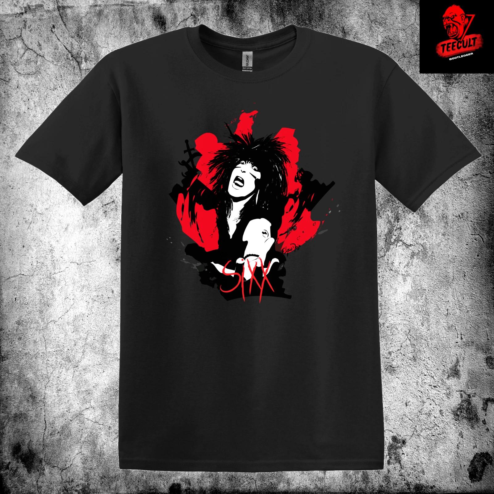 Men s and Women s T-shirts Nikki Sixx Motley Crue Metal Rock Band Unisex Heavy Cotton XXXL