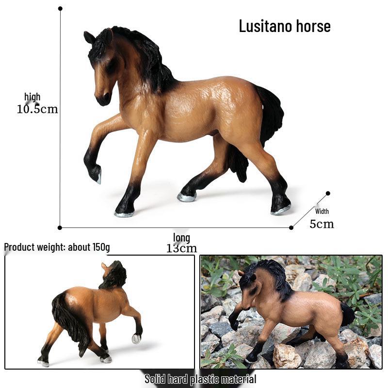 Cross-border Prairie Horse Desktop Ornament: Black & White North American Feral Horse Model