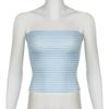 Women Cropped Tube Tops Strapless Off Shoulder Backless Short Tank Summer Party Club Striped/Solid Mini Vest New