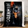 Doberman Dog Artistic Dark bedroom Blanket for Livingroom Couch lunch break Soft throw for Friend's festival Gift