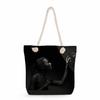 Multifunctional Cool Black People Printed Thick Rope Shoulder Beach Bag Casual Large Capacity Handbag 0114