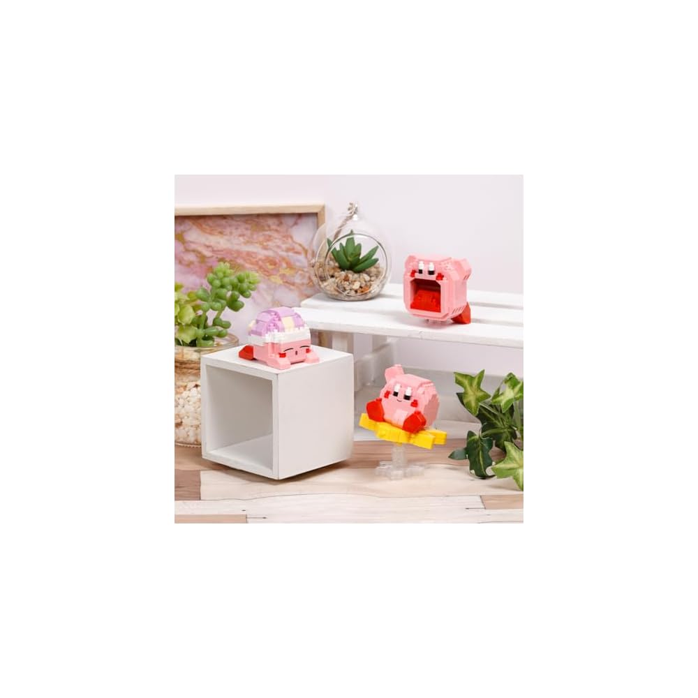 Kawada nanoblock Kirby Sucking 200 Pieces Building Set for Ages 12 and Up