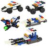 Klocki Konstrukcyjne 4W1 Policja Auto Policyjne Robot Samolot Zestaw 4 Szt