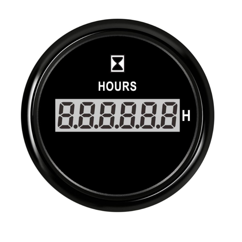 

Custom 52mm 2 Digital Hour Meters Waterproof Hourmeters LCD Display Clock Gauges Red Backlight 9-32V for Auto Yacht Boat Motor чёрный