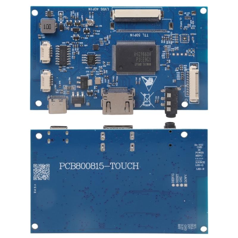 7inch 8inch 40pin LVDS LCD Screen Driver Board Capacitive Touch LCD Screen Drive Controller Board