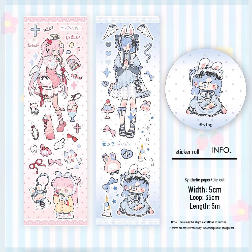 N1ng-chan March Full Roll Collection: Summer, Spring, Big Head, After School Sticker Rolls & Bullet Journal Washi Tape