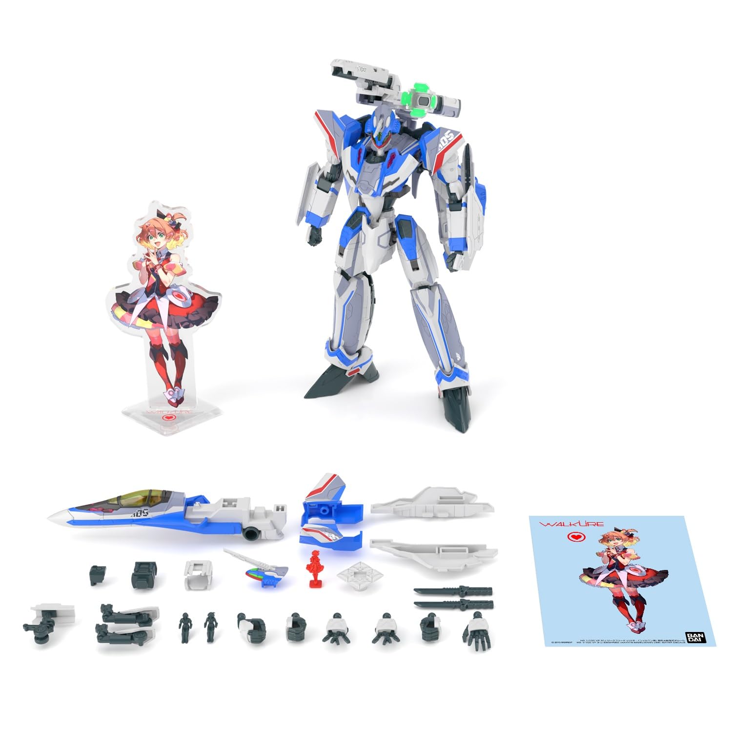 

BANDAI SPIRITS HG Macross Delta Siegfried Immelmann Deluxe Plastic Model Kit VF-31J (Hayate Custom) Set, 1/100 Scale, Pre-Colored