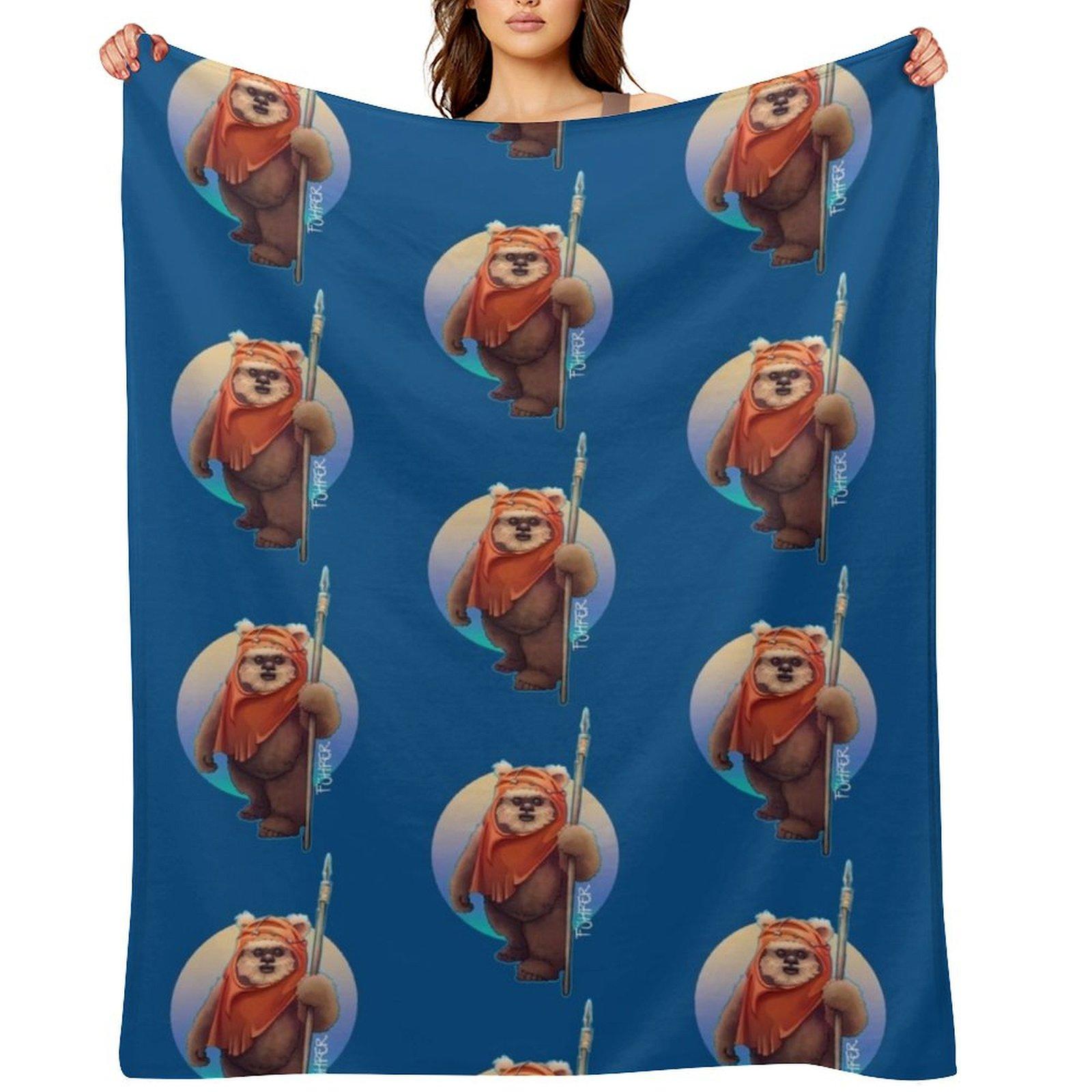 Ewok Throw Blanket Soft Plush Plaid Blankets For Baby Personalized Gift Shaggy Blankets 30x40in