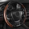 Car Steering Wheel Cover Universal Ultra-Thin Wear-Resistant Anti Slip One Pair Clamp Peach Wood Grain Car Protective Cover 2PCS