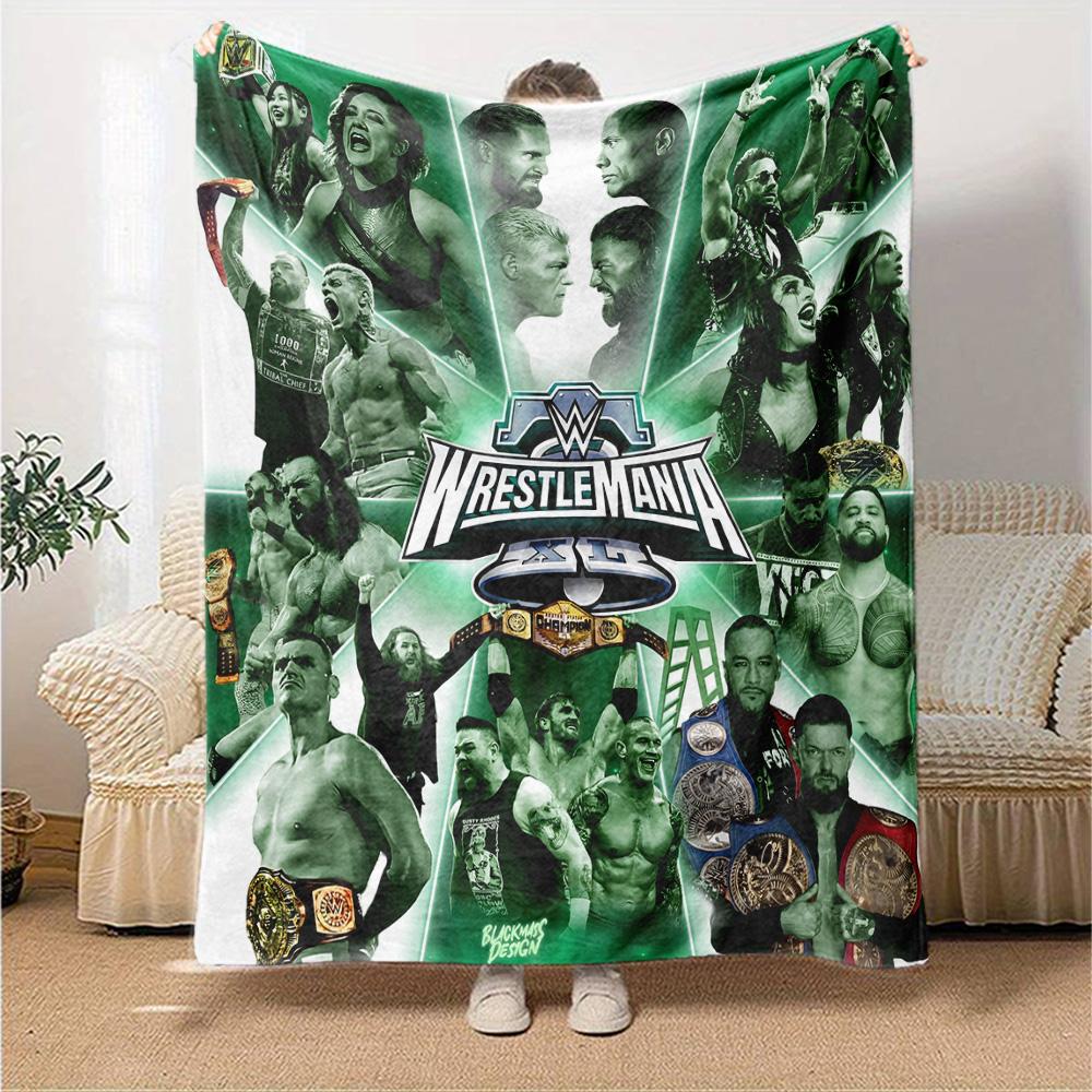 Wrestlemania Decke Bequem Groß für Bett Wohnzimmer Sofa für Alle Jahreszeiten Digitaldruck Perfektes Geschenk für Verwandte und Freunde