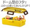 Skater Bento Box 530ml 1 Layer Women Made Japan Leak-resistant 4-point Lock Lunch Dishwasher Safe Microwave Pan Thief PFLB6AG-A