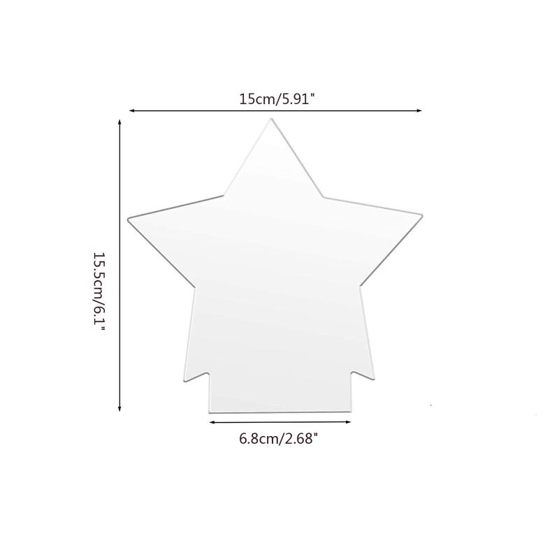 5PCS/Pack Acrylic Light Sheets Creative Star Snowflake Design DIY LED Night Lights Supplies for Christmas Decorations