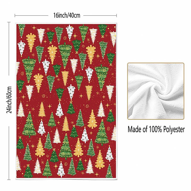 Christmas Decorations Christmas Gifts Ultra-fine Fiber Handkerchiefs Hand Towels Highly Absorbent Towels Practical 40*60cm