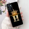 For Realme 9i 4G 5G Case Cute Crown Initial Letters Protective TPU Cover for Realme9 Pro Plus 9 Pro+ Soft Silicone Phone Fundas