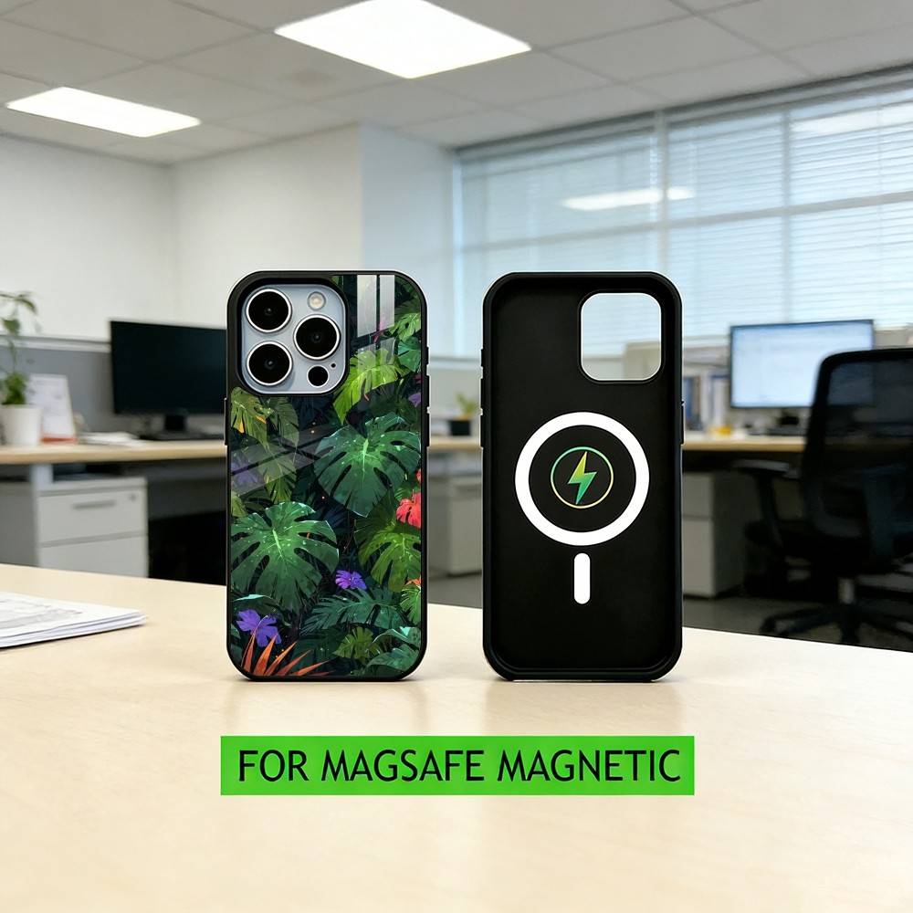 F-flowers Phone Case For iPhone17,16,15,14,13,12,11 Plus,Pro Magnetic with Magsafe Wireless Charging